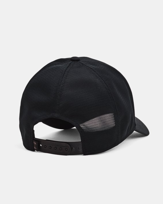 Men's Project Rock Trucker Hat, Black, pdpMainDesktop image number 1